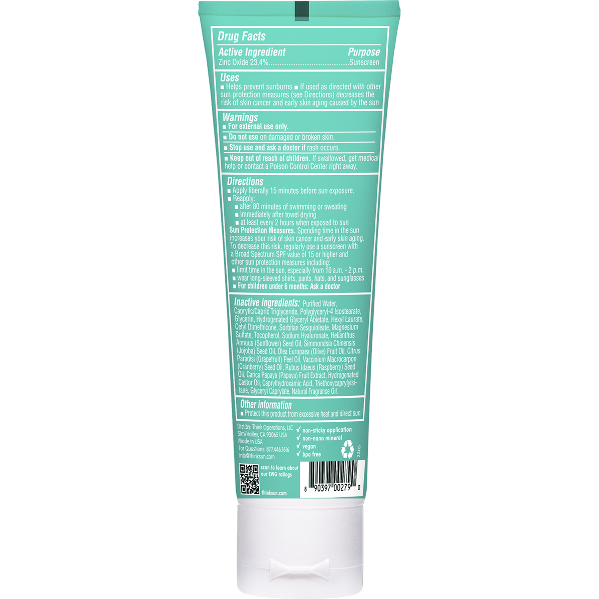  Kids Safe Sunscreen SPF 50 - 3 Oz