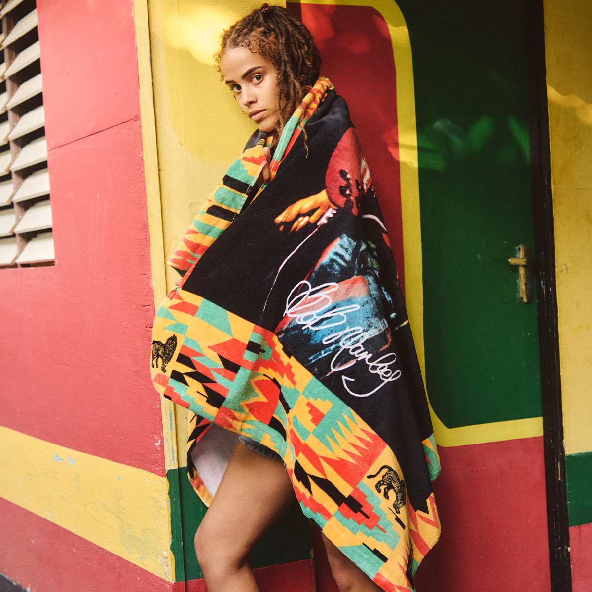  Bob Marley X Slowtide Trenchtown Beach Towel