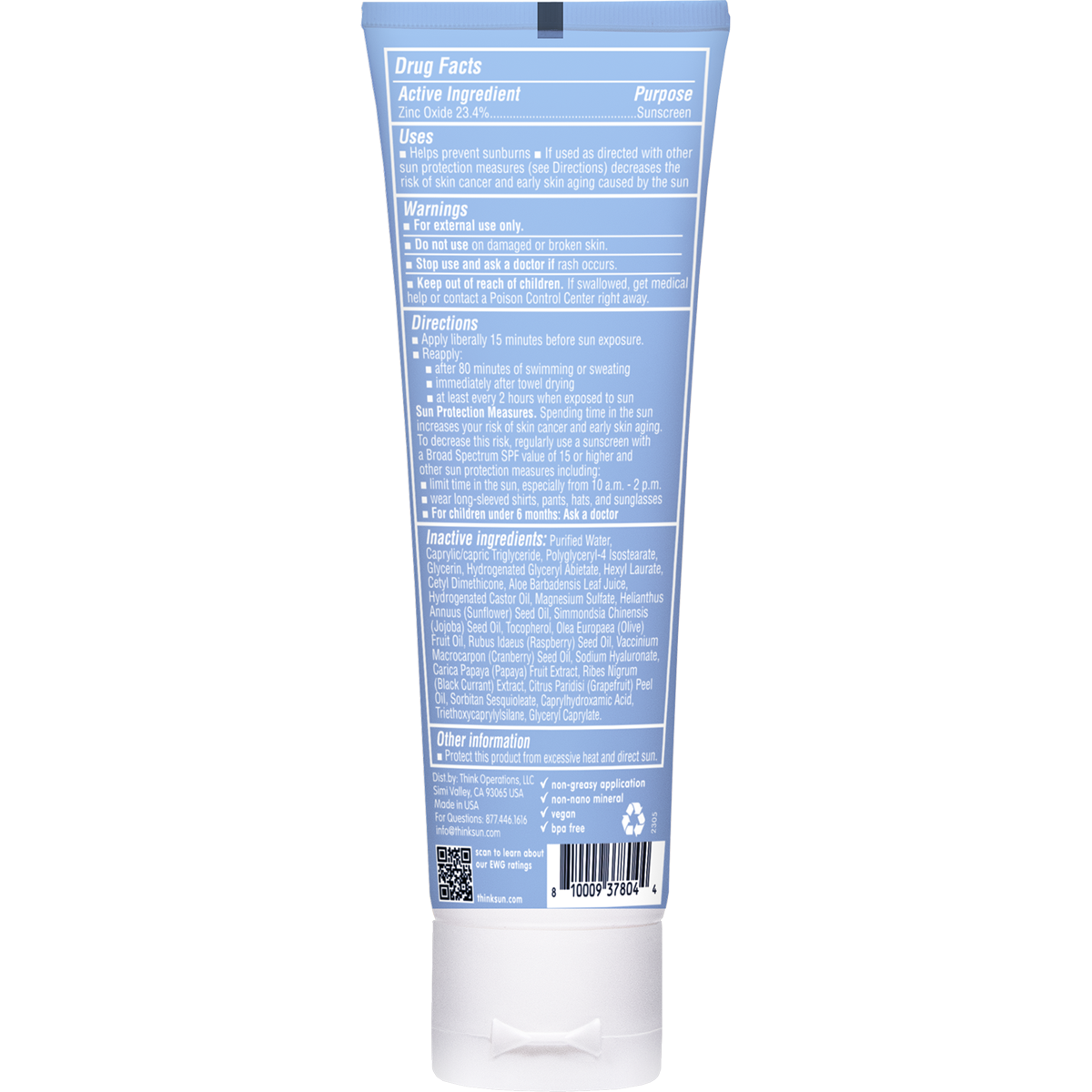  Thinksport SPF 50 Clear Zinc Sunscreen