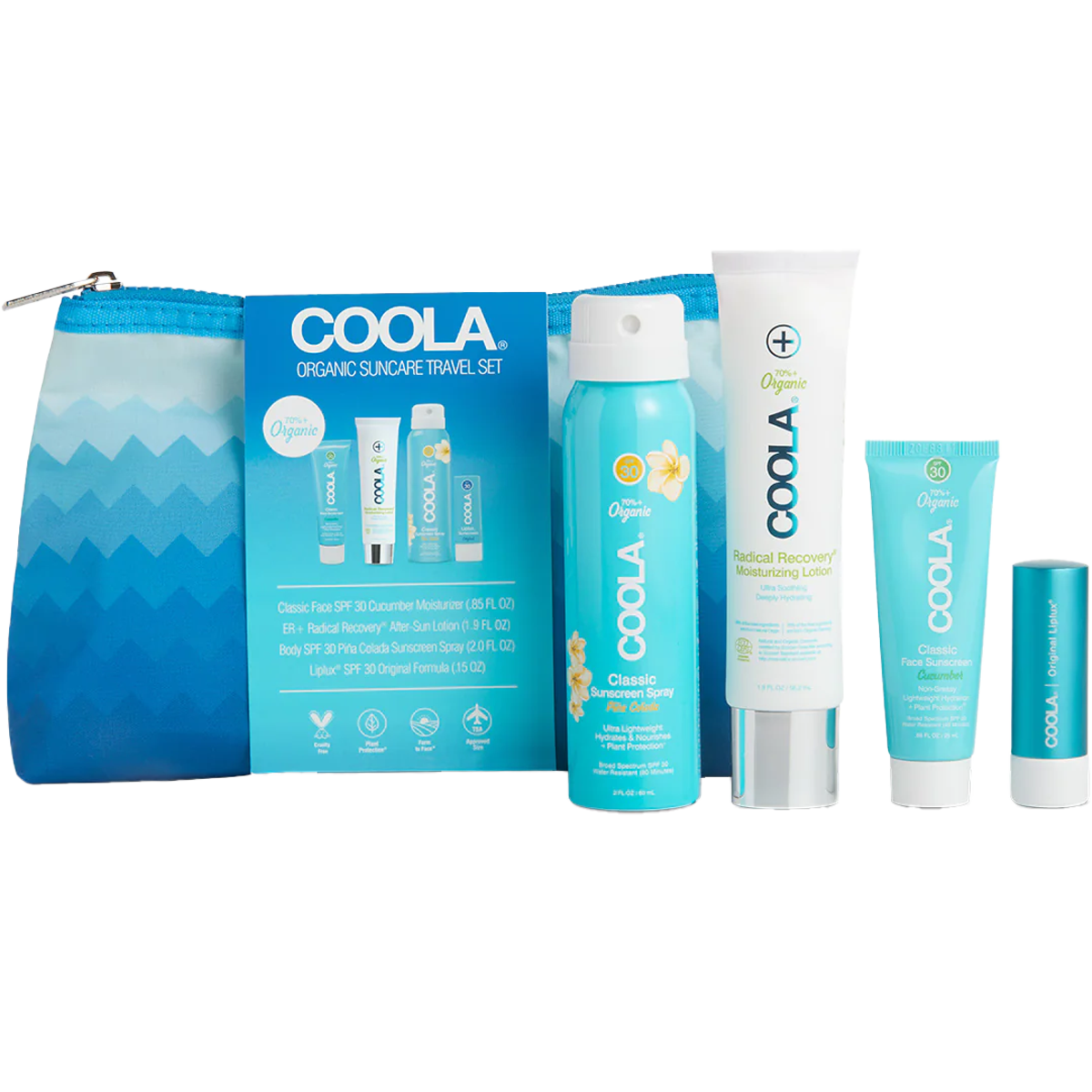Coola Classic Organic Suncare 4 Piece Travel Set