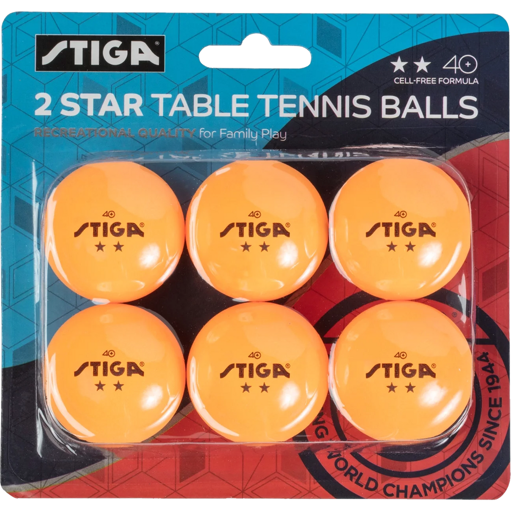 Stiga 2-Star Table Tennis Balls (6 Pack)