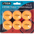 Stiga 2-Star Table Tennis Balls (6 Pack)