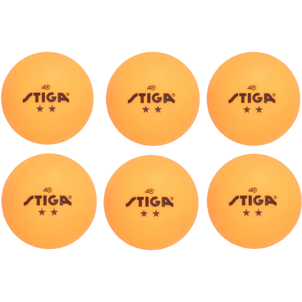 Stiga 2-Star Table Tennis Balls (6 Pack)