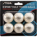 Stiga 3-Star Table Tennis Balls (6 Pack)