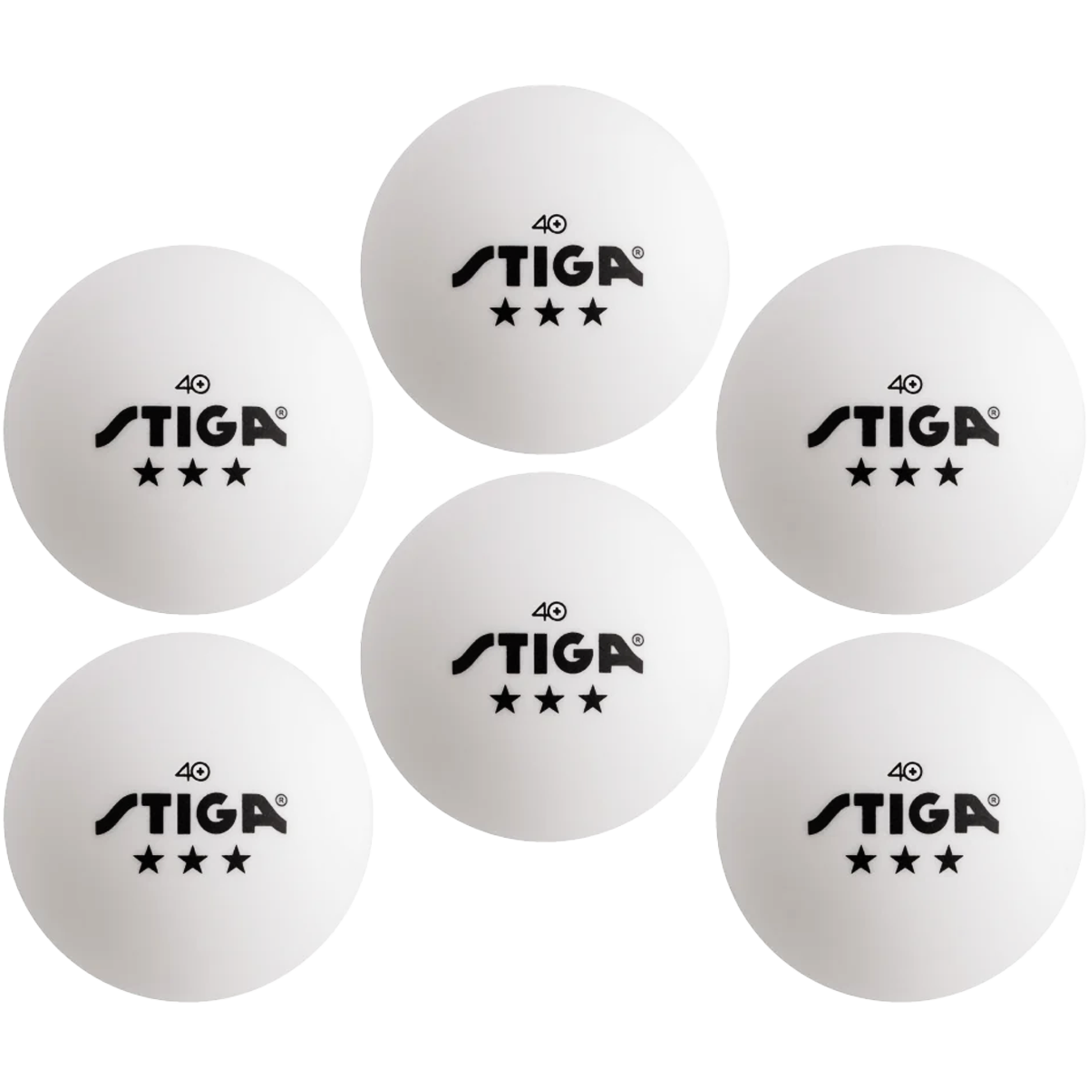 Stiga 3-Star Table Tennis Balls (6 Pack)