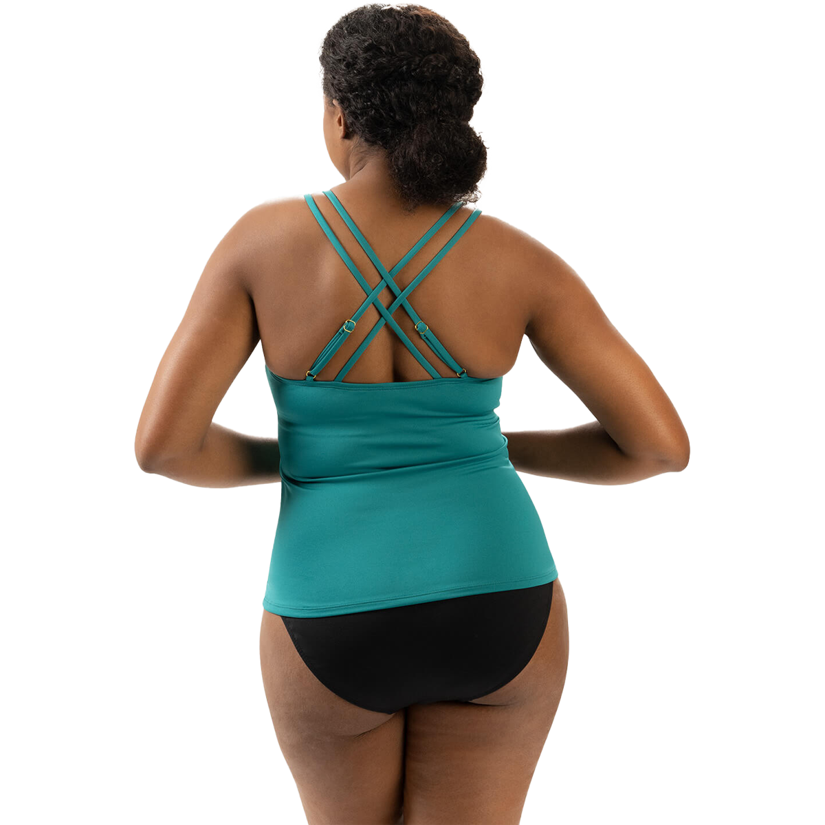  Women's Deep Scoop Neck Tankini Top