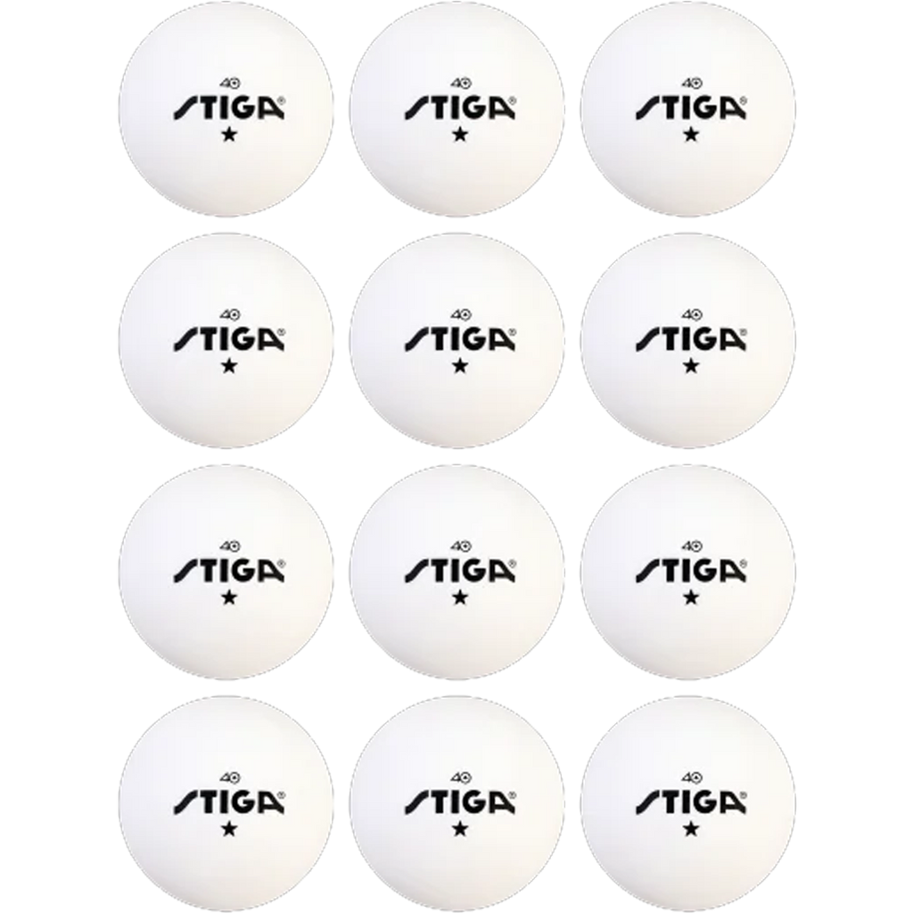 Stiga 1-Star Table Tennis Balls (12 Pack)