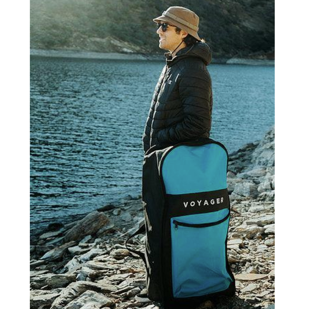  10'10" Woodgrain Voyager Inflatable SUP Package