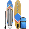  10'10" Woodgrain Voyager Inflatable SUP Package