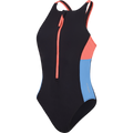 Speedo Women's Zip Colorblock One Piece