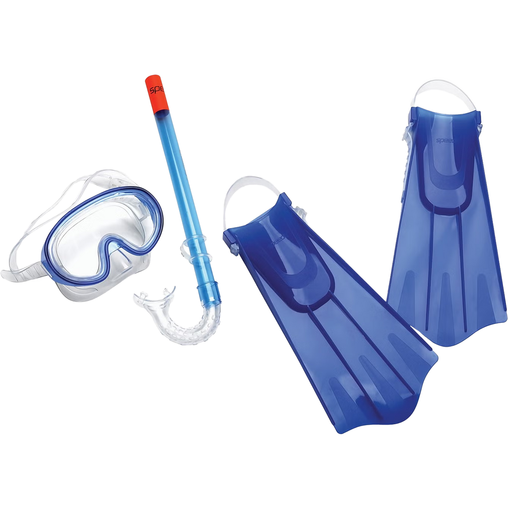 Speedo Youth Aqua Quest Mask Snorkel Fin Set