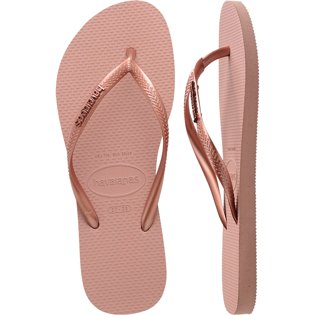 Havaianas Women's Slim Logo Metallic Sandal