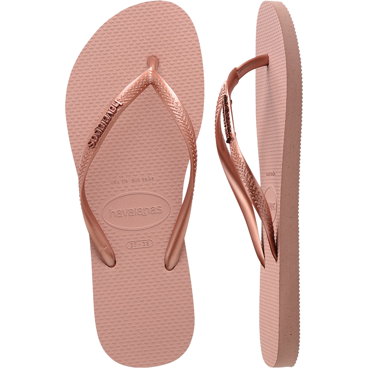 Havaianas Women's Slim Logo Metallic Sandal