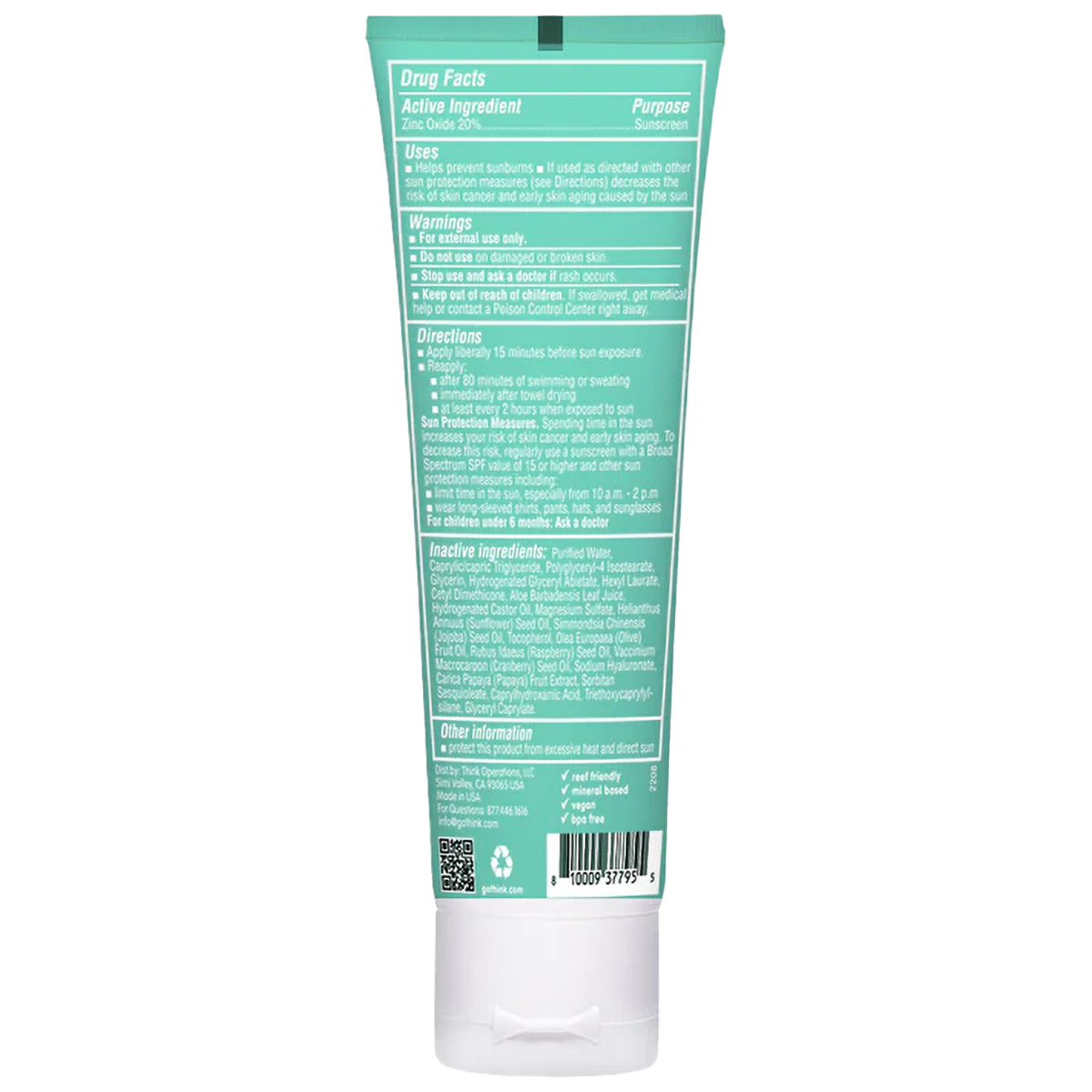  Thinksport Kids SPF 30 Clear Zinc