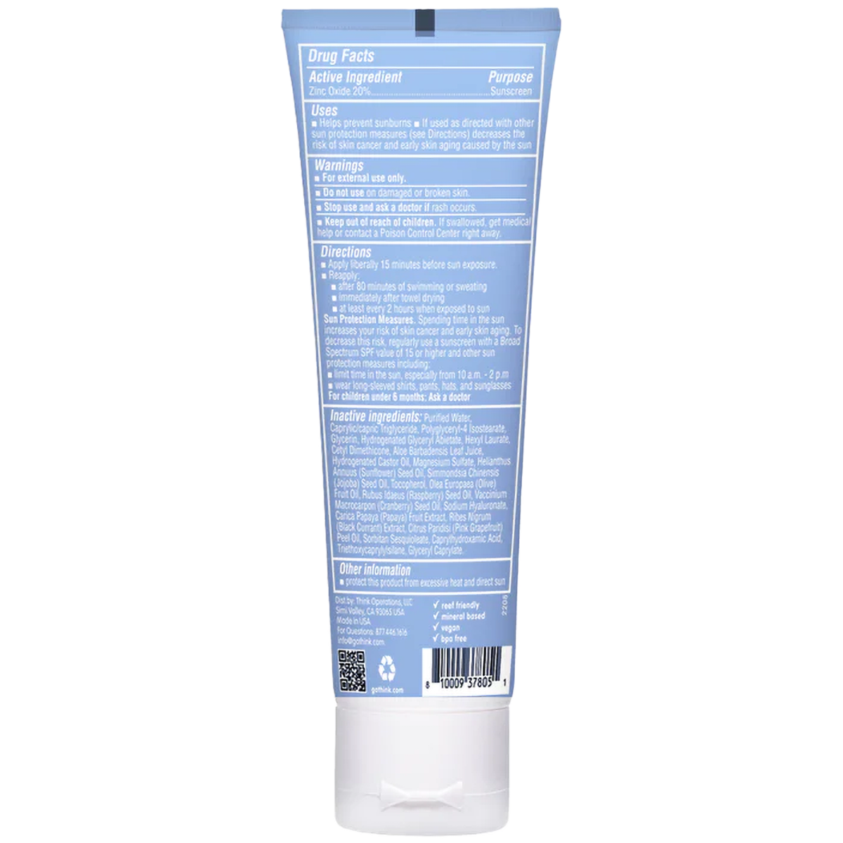  Thinksport Clear Zinc Sunscreen SPF 30