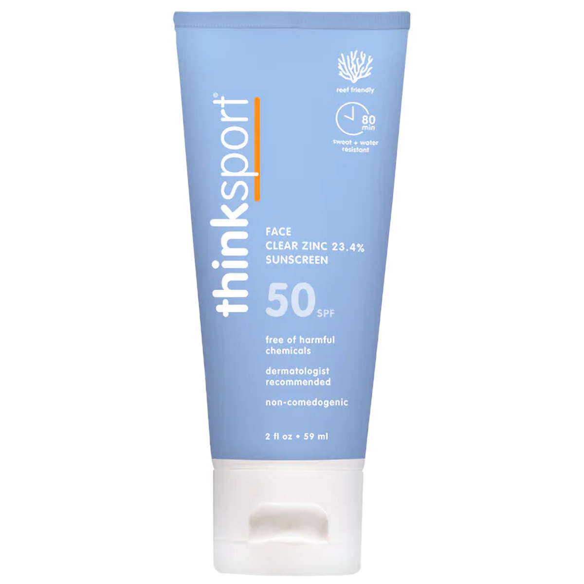  Thinksport SPF 50 Clear Zinc Active Face