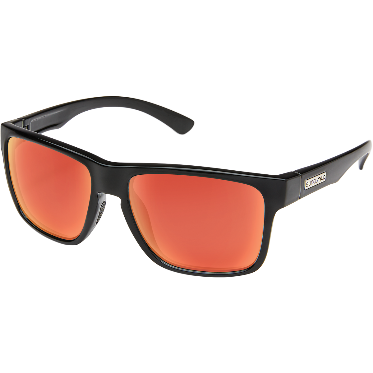  Rambler - Black/Polarized Red Mirror